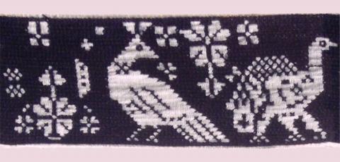 Close up of traditional Mopan embroidery 
