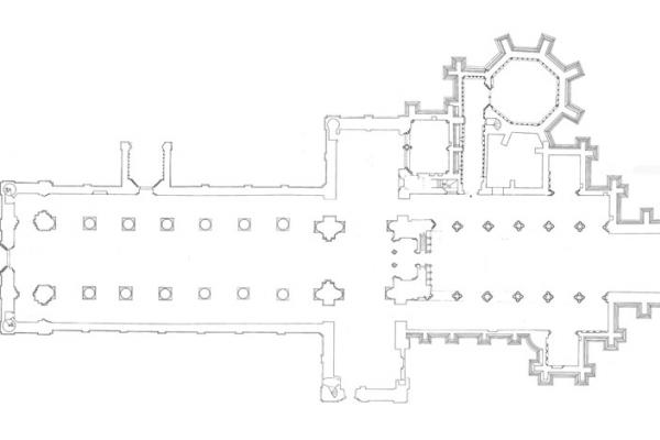 Ground plan of Southwell Minster.